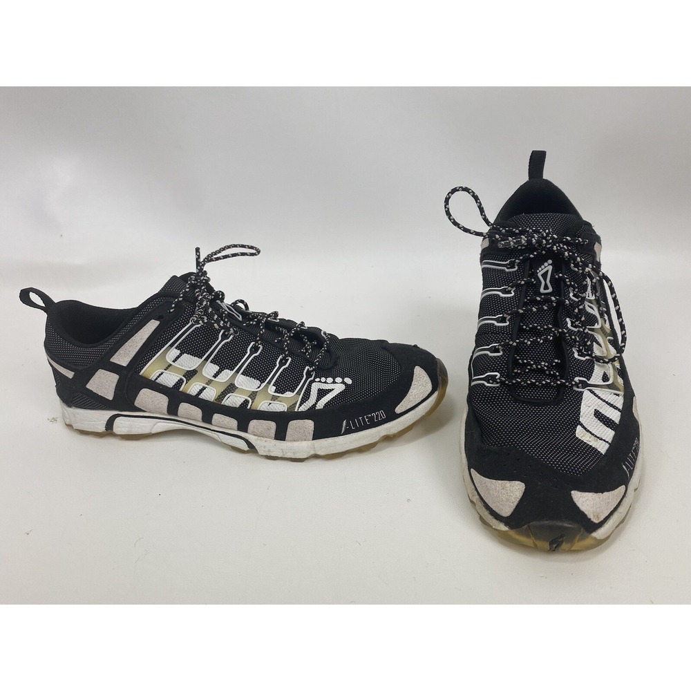 INOV8 F-LITE 220 Men's Size 6.5 Cross Training Shoe Black White Gum Zero Shoes